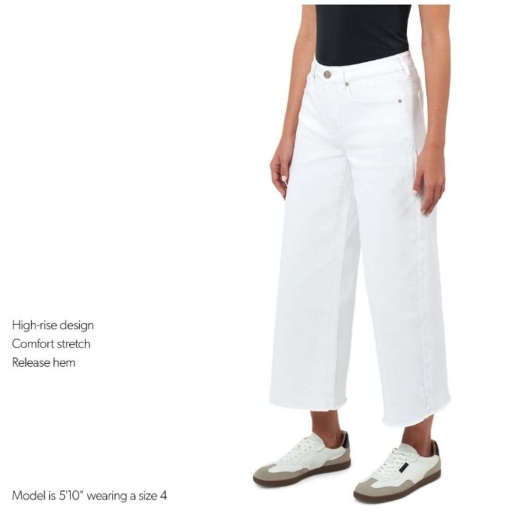 NWT Edited by Remi Bader White Wide Leg Crop 24W